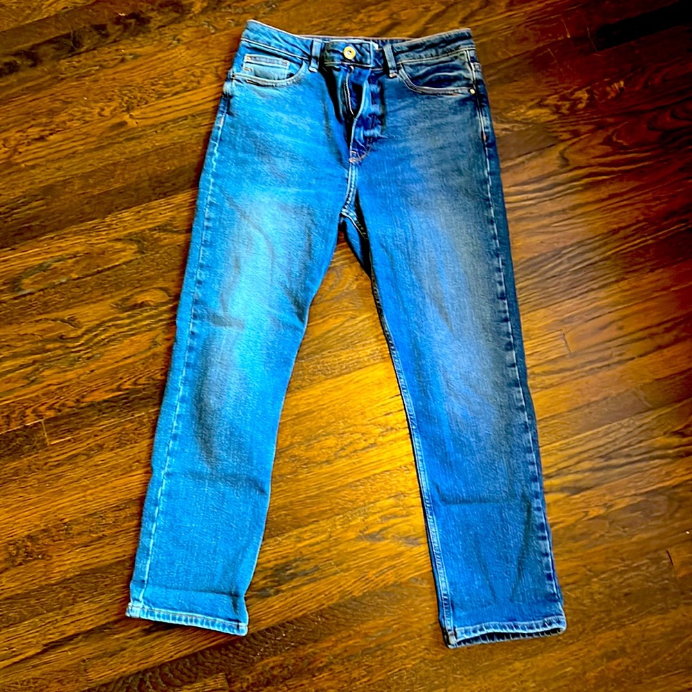 Zara High Rise Crop Jeans